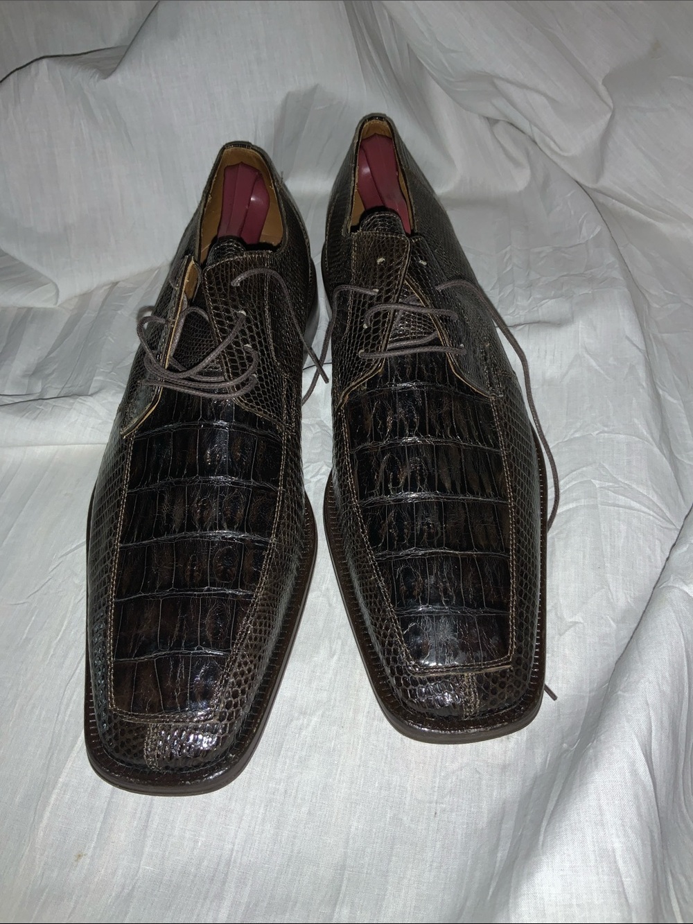 NWOB David Eden Jeremiah Men’s Genuine Crocodile 🐊 leatherdress Shoes. Sz. 13.